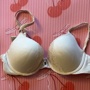 VS Cream Lace Pushup Bra 34c